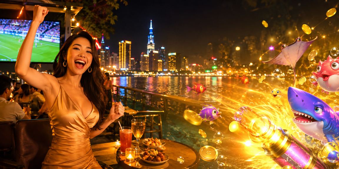 Trò chơi bắn cá tại chợ đêm TP Hồ Chí Minh vào buổi tối