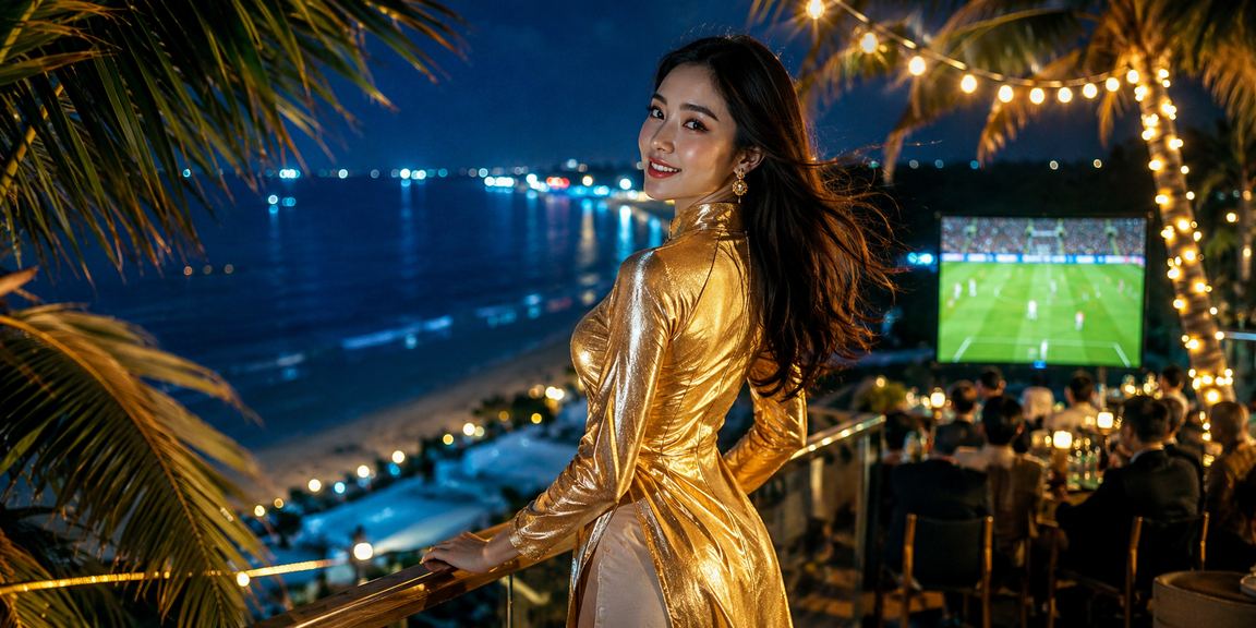 Cá cược bóng đá trong trang phục áo dài tại Phú Quốc